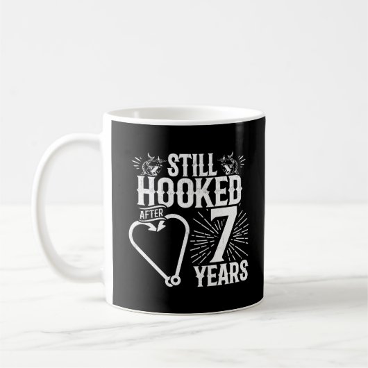 Mug Drôle Cute 7e Anniversaire de Mariage Couple Marié (Gauche)
