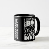 Mug Drôle dame cavalier Je ne monte pas mes propres ca (Devant droit)