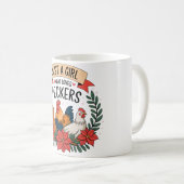 Mug Drôle dame de poulet (Devant droit)