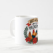 Mug Drôle dame de poulet (Devant gauche)