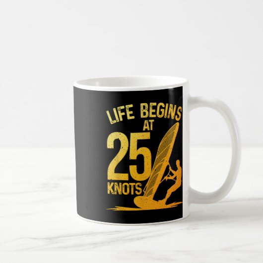 Mug Drôle d'art de windsurf pour hommes femmes planche (Droite)