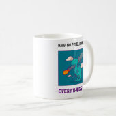 Mug Drôle d'astéroïde de dinosaure Tout va bien (Devant droit)
