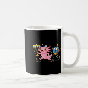 Mug Drôle d'Axolotl Dreidel Menorah Hanukkah Enfants F