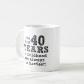 Mug drôle de 40 ans d'enfance (Devant gauche)