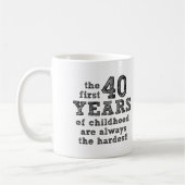 Mug drôle de 40 ans d'enfance (Gauche)