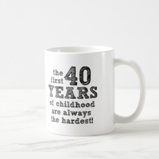 Mug drôle de 40 ans d'enfance (Droite)