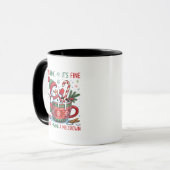 Mug Drôle de bonhomme de neige qui fond Noël  (Devant gauche)