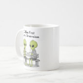 Mug Drôle de café et d'aliens (Devant gauche)