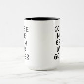 Mug Drôle de café rend le cerveau plus performant (Centre)