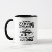 Mug Drôle de camping à boire des paroles (Gauche)