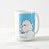 Mug Drôle de canards volants dans la bouillie de café (Devant droit)