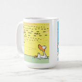 Mug Drôle de canards volants dans la bouillie de café (Devant gauche)