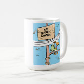 Mug Drôle de caricature pour le contrôle de la circula (Devant droit)