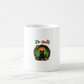 Mug Drôle de chat noir d'Halloween effrayant Citrouill (Centre)