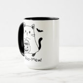 Mug drôle de chat pour Halloween, Mug drôle pour l (Devant gauche)