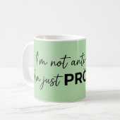 Mug Drôle de chat pro anti-social introverti (Devant gauche)