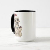 Mug Drôle de chien cool Joyeux Nouvel An Design (Devant gauche)