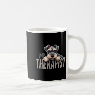 Mug Drôle de chiot Schnau Mon thérapeute Schnauzer Chi