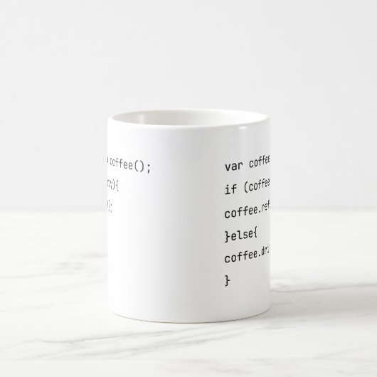 Mug Drôle de codage var coffee = new Coffee() Programm (Centre)