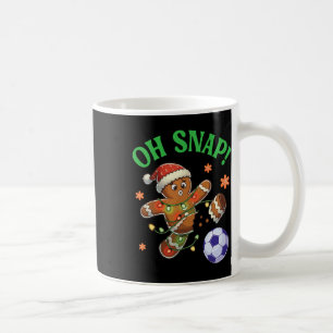 Mug Drôle de cookie de Noël de soccer au gingembre Oh