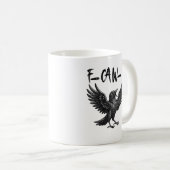 Mug Drôle de corbeau F-Caw-F oiseau croassant graphiqu (Devant droit)