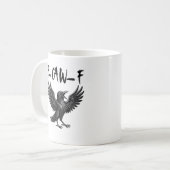 Mug Drôle de corbeau F-Caw-F oiseau croassant graphiqu (Devant gauche)