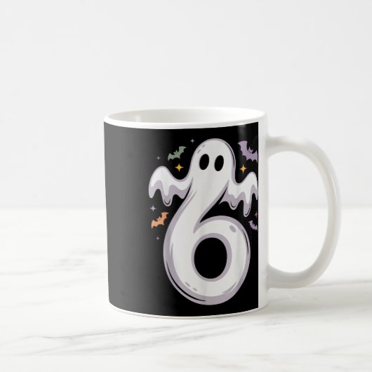 Mug Drôle de costume d'Halloween de mème de 6 fantômes (Droite)