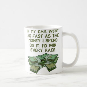Mug drôle de course automobile