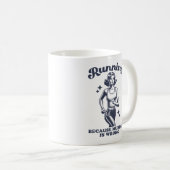 Mug Drôle de course parce que le meurtre est faux Rétr (Devant droit)