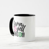 Mug Drôle de cri Bingo mot art (Devant gauche)