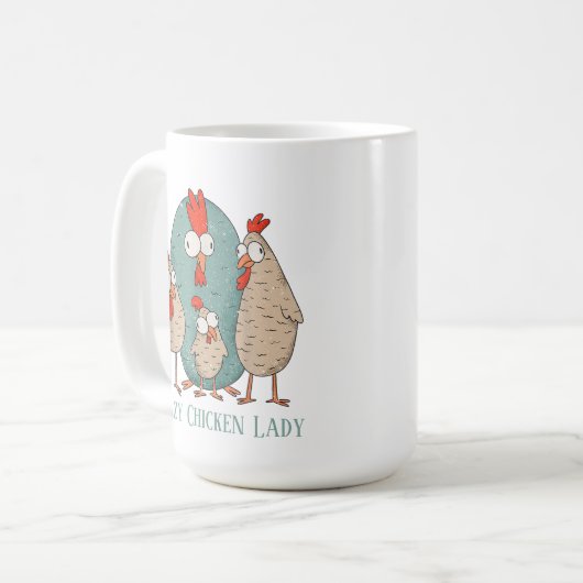 Mug drôle de dame de poulet (Devant gauche)