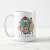 Mug drôle de dame de poulet (Gauche)
