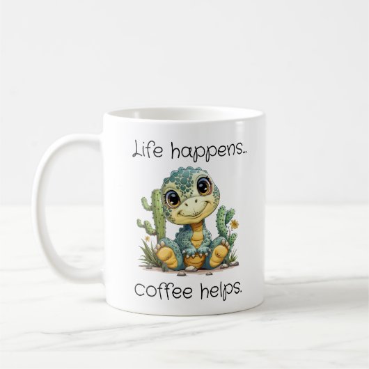Mug Drôle de dinosaure de la vie (Gauche)
