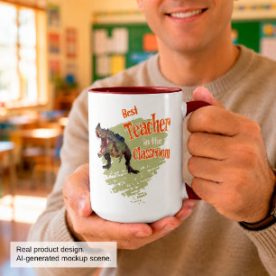 Mug Drôle de dinosaure Meilleur enseignant de la class