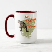 Mug Drôle de dinosaure Meilleur enseignant de la class (Gauche)