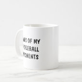 Mug Drôle de dire Pickleball opposant la typographie m (Devant gauche)