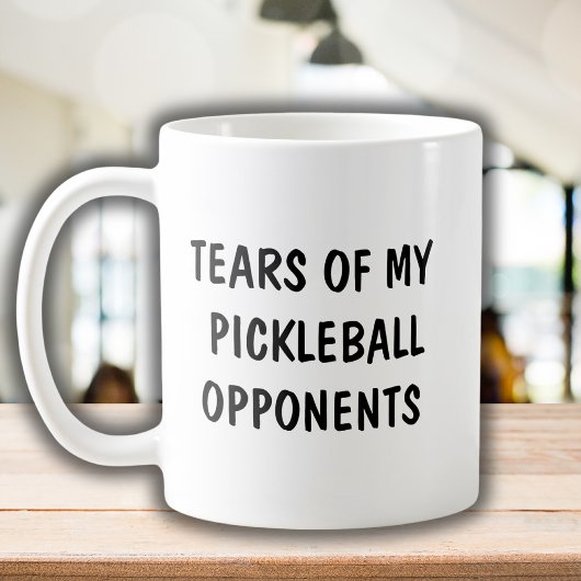 Mug Drôle de dire Pickleball opposant la typographie m
