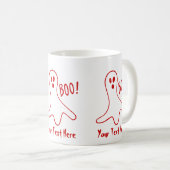 Mug drôle de fantôme crier boo halloween design graphi (Devant droit)