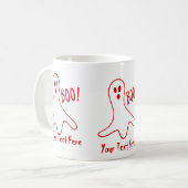 Mug drôle de fantôme crier boo halloween design graphi (Devant gauche)