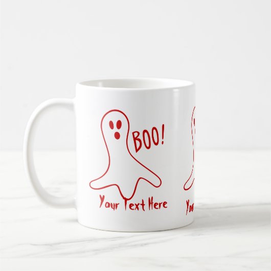 Mug drôle de fantôme crier boo halloween design graphi (Gauche)