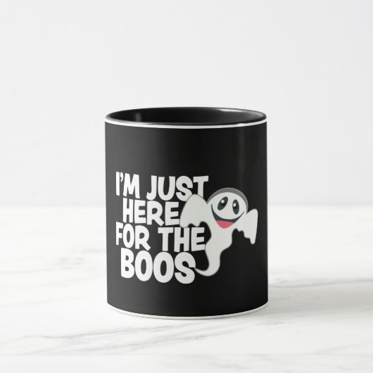 Mug Drôle de fantôme de Halloween Boos Pun (Centre)