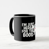 Mug Drôle de fantôme de Halloween Boos Pun (Devant gauche)