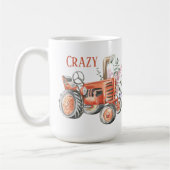 Mug drôle de femme de tracteur (Gauche)