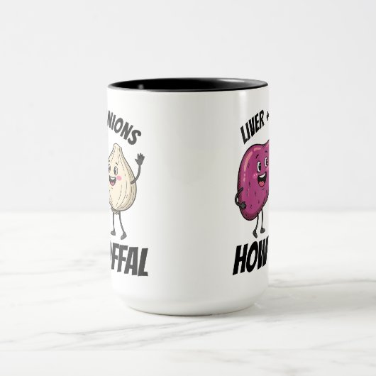 Mug Drôle de Foie + Oignons Comment les Blagues de Nou (Centre)