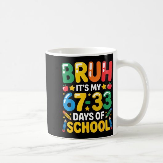 Mug Drôle de frère, c'est mes 67 33 jours d'école Math (Droite)