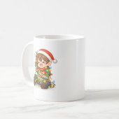 Mug drôle de garçon de Noël (Devant gauche)