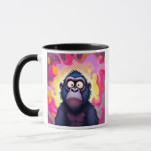Mug Drôle de gorille avec sa tête bizarre. (Gauche)