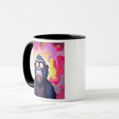 Mug Drôle de gorille avec sa tête bizarre. (Devant gauche)