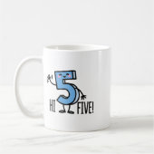 Mug Drôle de Hi Five ! Vague de main haute Bonjour Num (Gauche)