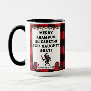 Mug Drôle de Joyeux Krampus Noël personnalisé 